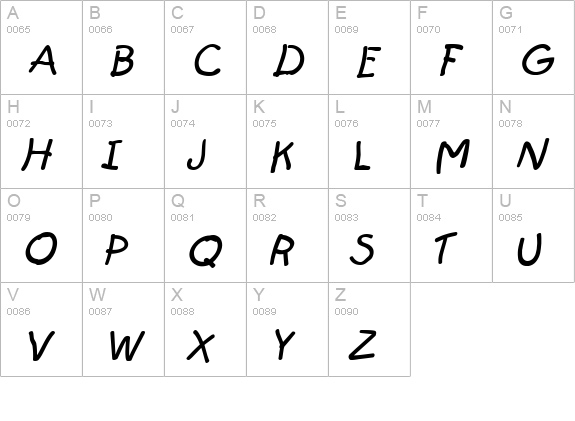 Catchup Italic uppercase A-Z preview