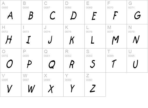 Catchup Thin Italic uppercase A-Z preview