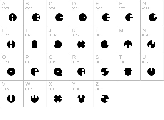 Catharsis Circular uppercase A-Z preview
