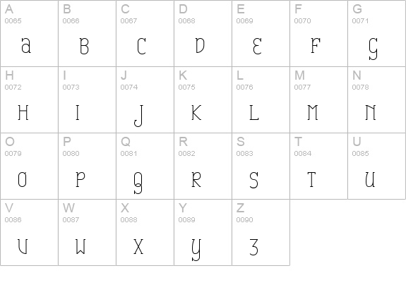 Catharsis Macchiato uppercase A-Z preview