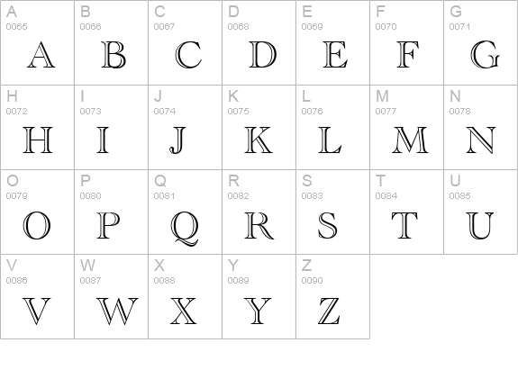 CathedralOpen-Regular uppercase A-Z preview