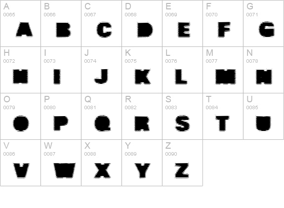 Cathode-Normal uppercase A-Z preview