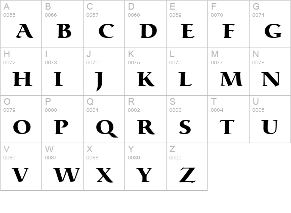 Catull (R) B OsF uppercase A-Z preview