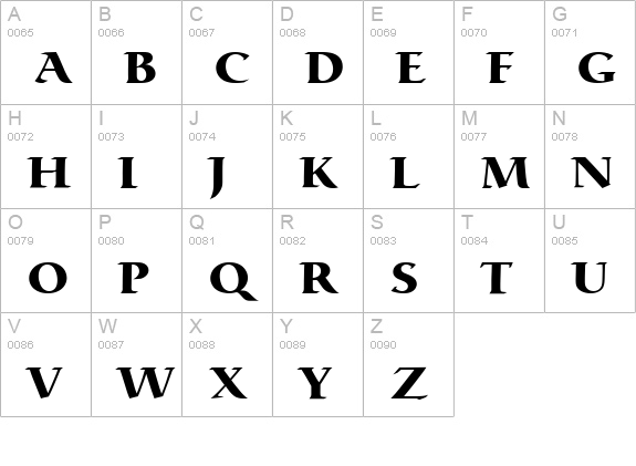 Catull Bold uppercase A-Z preview