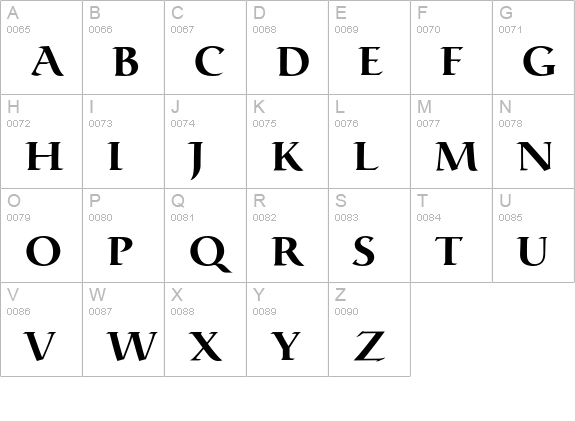 Catull Expert BQ Medium OsF uppercase A-Z preview