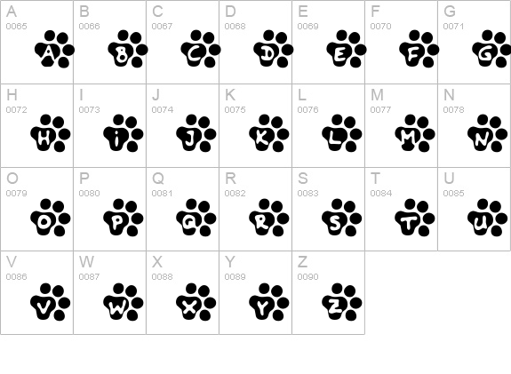 Catwalk uppercase A-Z preview