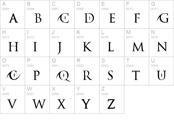 Catwoman uppercase A-Z preview