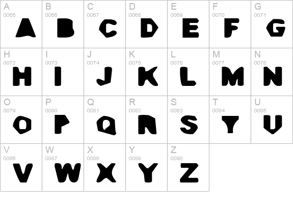Cave Gyrl uppercase A-Z preview