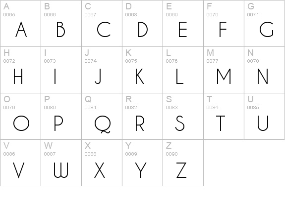 Caviar Dreams uppercase A-Z preview