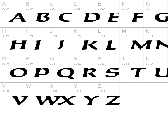 CayaugaSCapsSSK BoldItalic uppercase A-Z preview