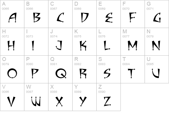 CCAdamantium-Talon uppercase A-Z preview