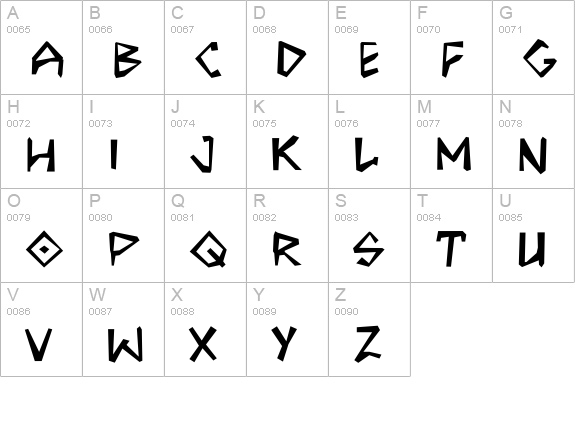 CCBithead-Bark uppercase A-Z preview