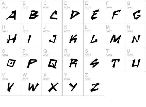 CCBithead-Byte uppercase A-Z preview