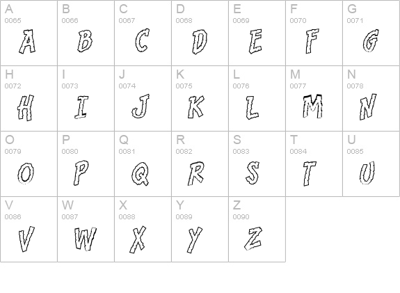 CCBrontoBurger-Medium uppercase A-Z preview