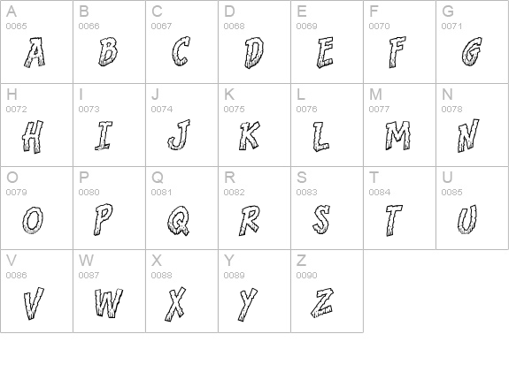 CCBrontoBurger-WellDone uppercase A-Z preview