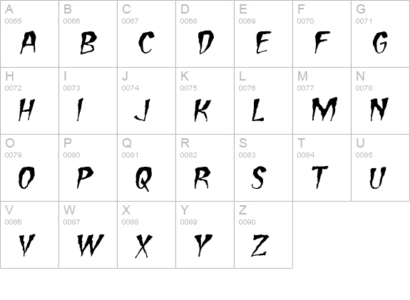 CCCarryOnScreaming uppercase A-Z preview
