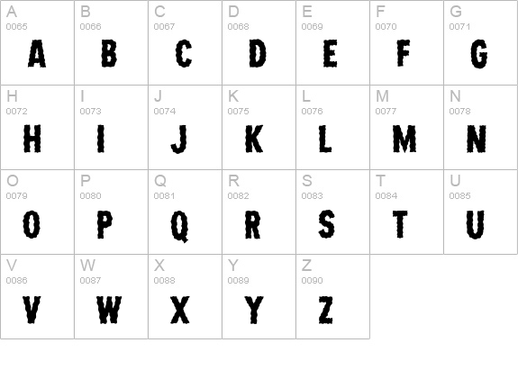 CCChills uppercase A-Z preview