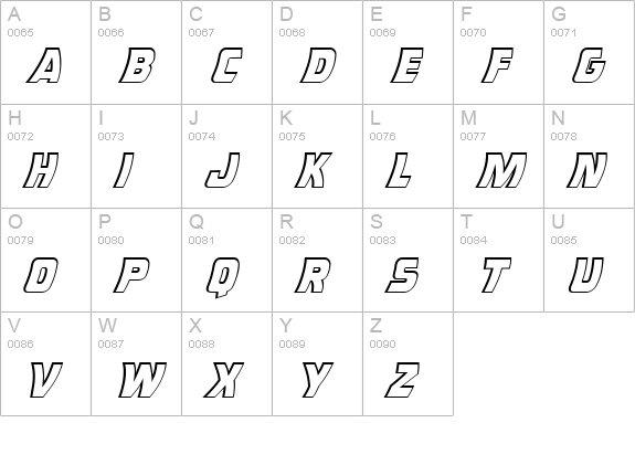 CCDoubleBack-Future uppercase A-Z preview