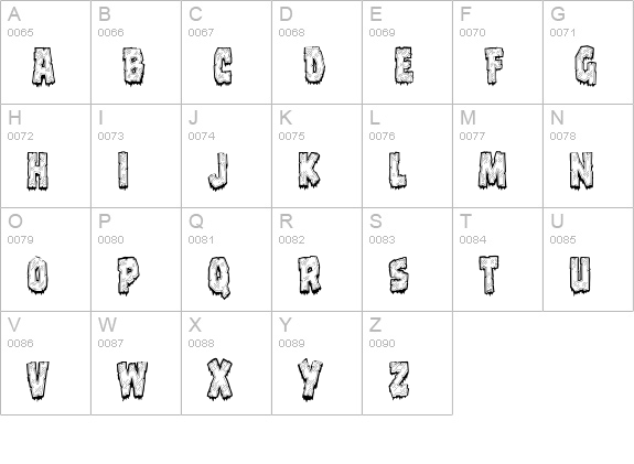 CCFrostbite uppercase A-Z preview