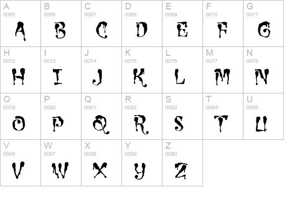 CCIncyWincySpider uppercase A-Z preview