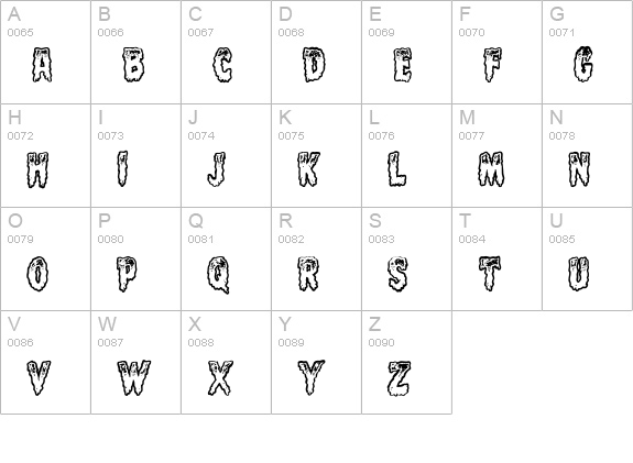 CCMeltdown uppercase A-Z preview