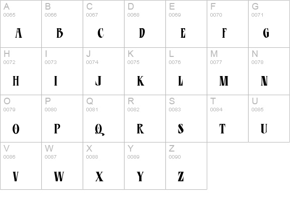 CD Esoteric Plain uppercase A-Z preview