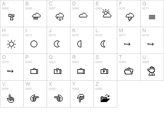 CD-Icons uppercase A-Z preview