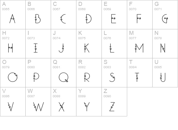Cecily uppercase A-Z preview