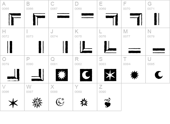 Celestia Antiqua Ornaments uppercase A-Z preview