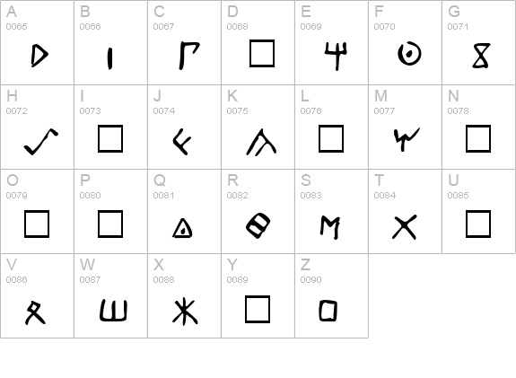 Celtiber uppercase A-Z preview