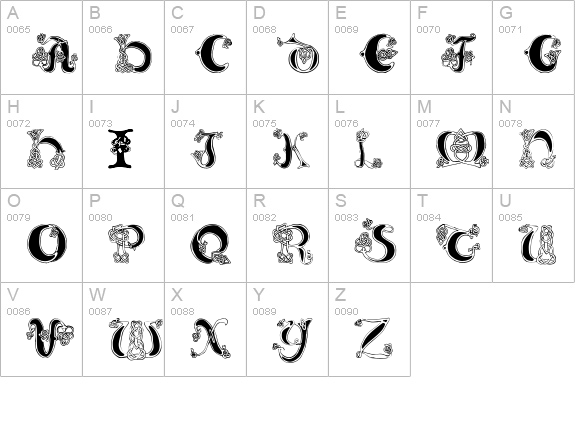 Celtic Knot uppercase A-Z preview