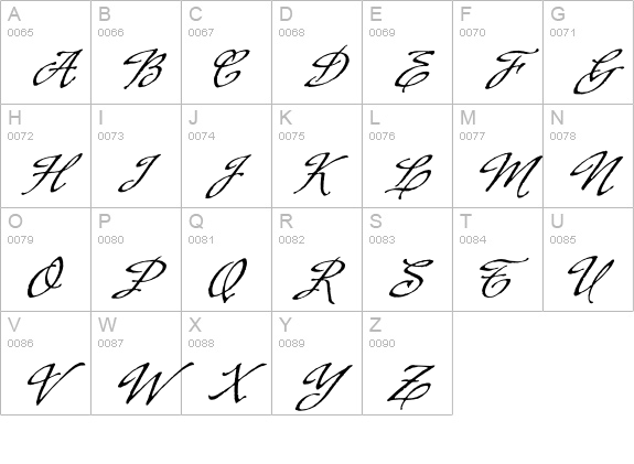 Cenizas uppercase A-Z preview