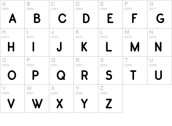 CennerikEBold uppercase A-Z preview