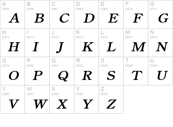 Cento Bold Italic uppercase A-Z preview