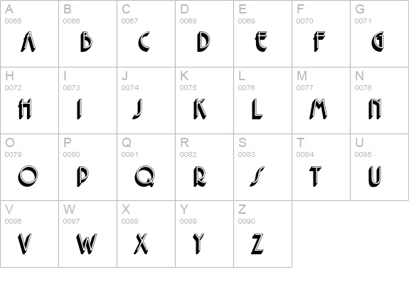 Centralpark uppercase A-Z preview