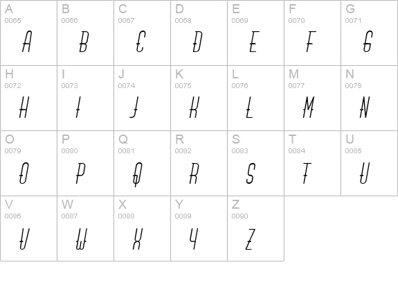 Century Light uppercase A-Z preview