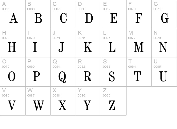 Century Regular uppercase A-Z preview