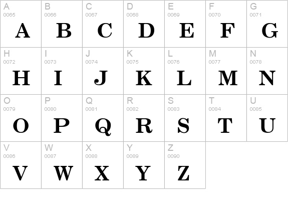Century-Schoolb uppercase A-Z preview