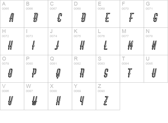 Centurysolid uppercase A-Z preview