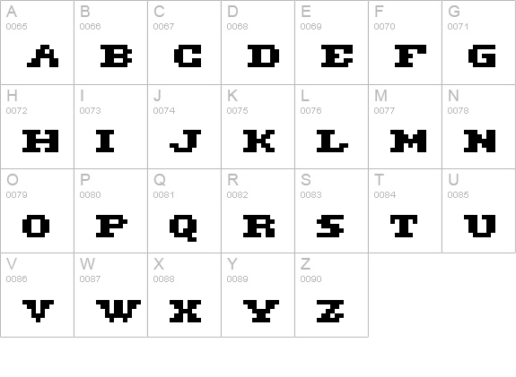 ceriph 05_64 uppercase A-Z preview