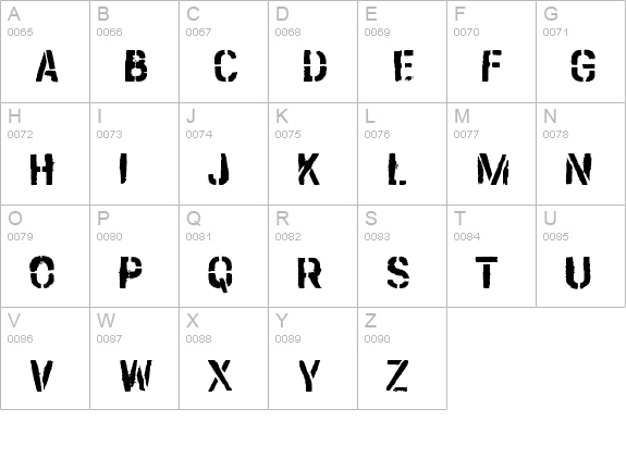 Ceroxa uppercase A-Z preview