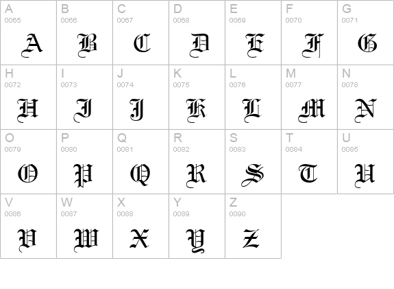 Certificate uppercase A-Z preview