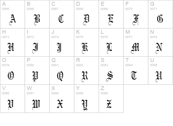 CertificateCondensed uppercase A-Z preview