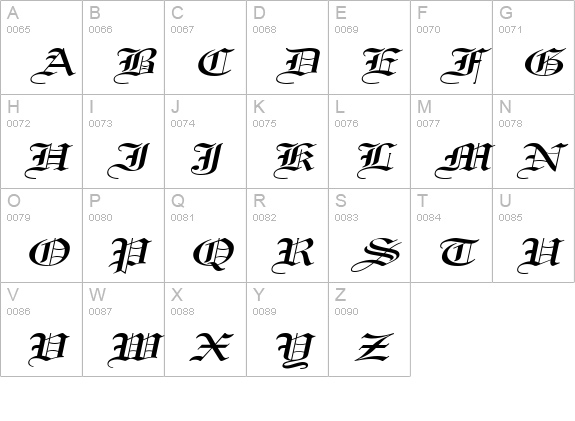 CertificateExtended Italic uppercase A-Z preview