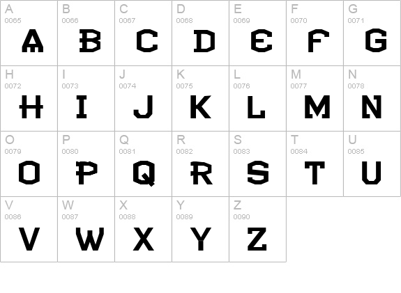 CF Atlantide Regular uppercase A-Z preview