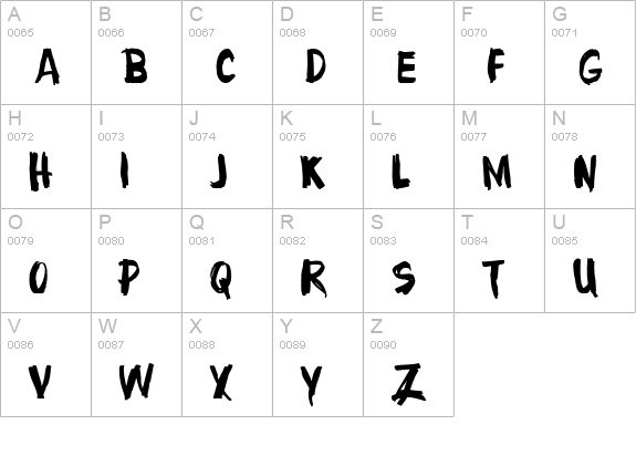 CF Midnight Regular uppercase A-Z preview