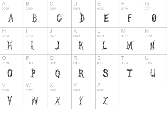 CF One Two Trees Regular uppercase A-Z preview