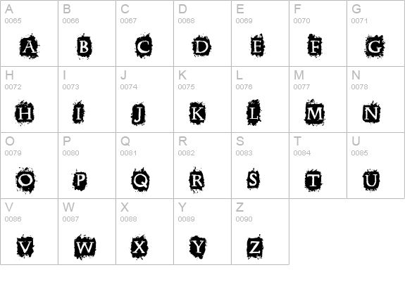 CF Punk Forever Regular uppercase A-Z preview