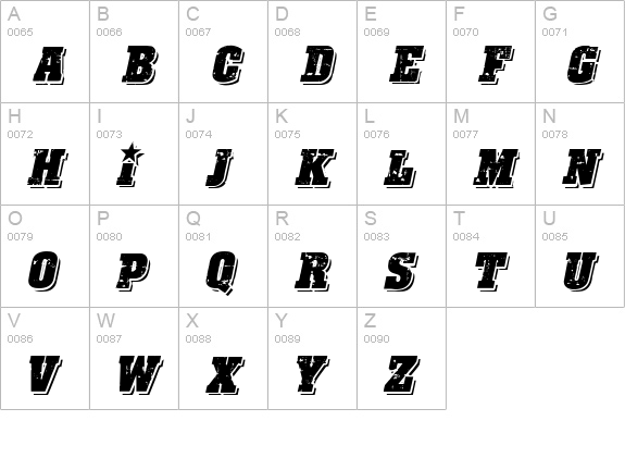 CF Revolution Regular uppercase A-Z preview