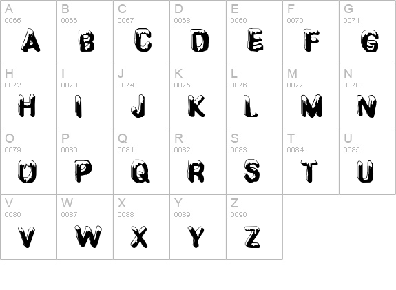 CF SnowBall Regular uppercase A-Z preview